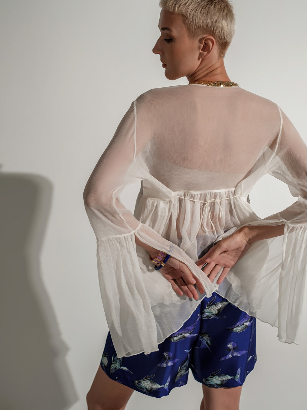 Sheer silk blouse
