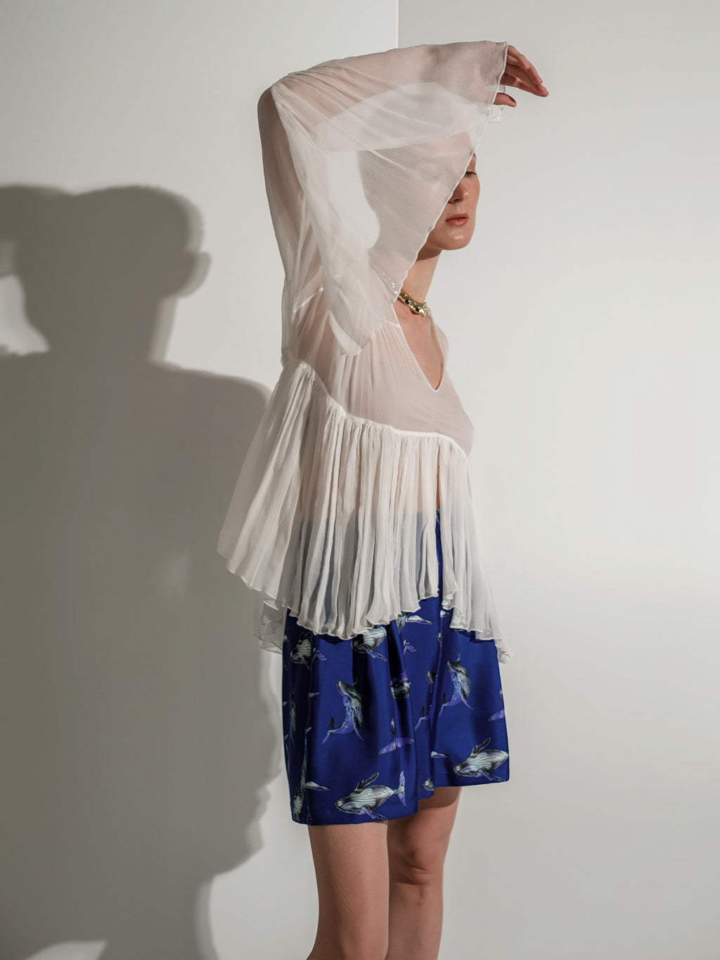 Sheer silk blouse