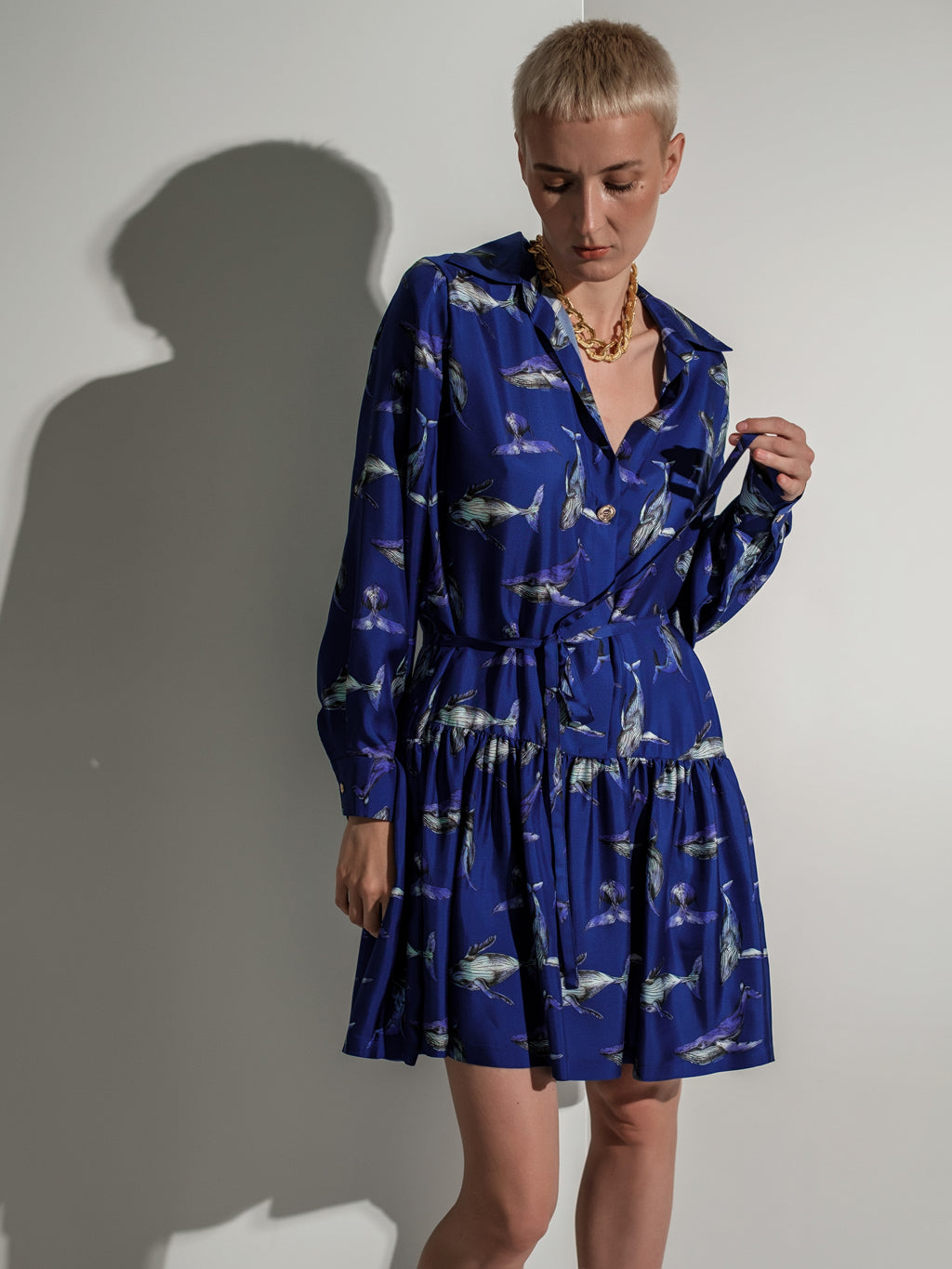 Whale silk dress