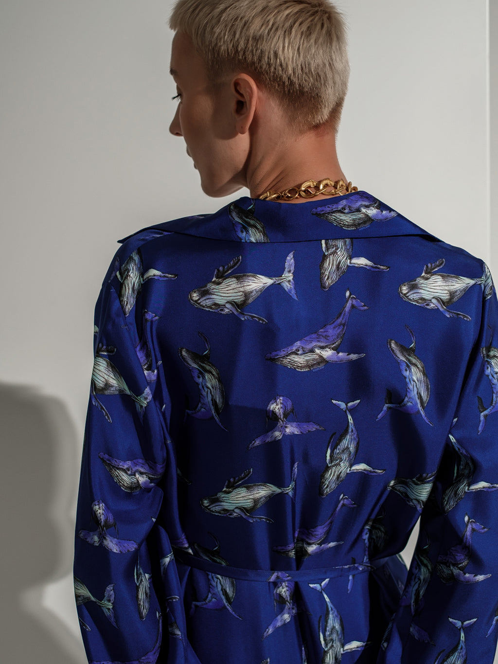 Whale silk dress