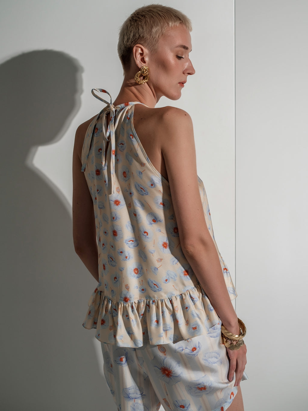 Poppies silk top