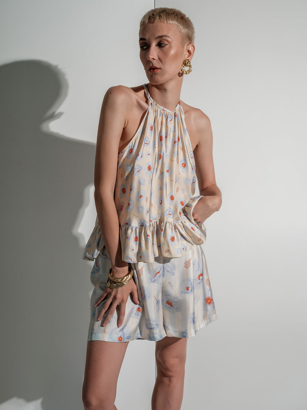 Poppies silk top