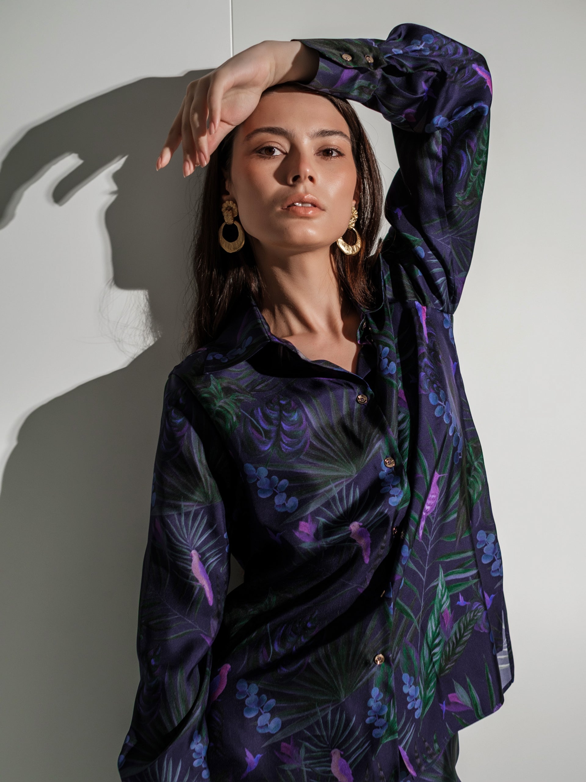 Tropical violet shirt