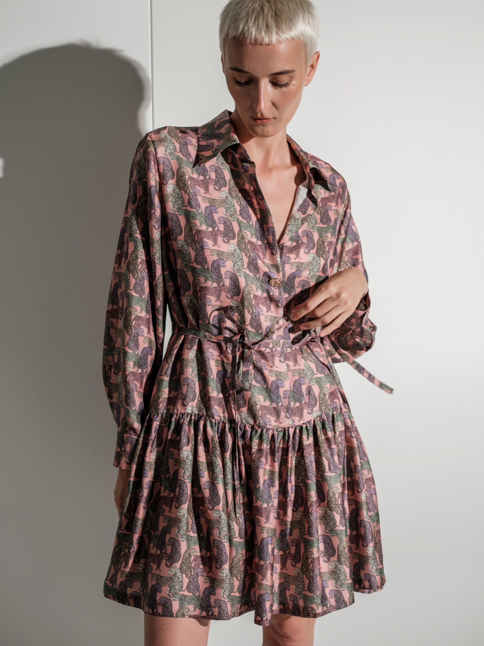 Leo pink silk dress