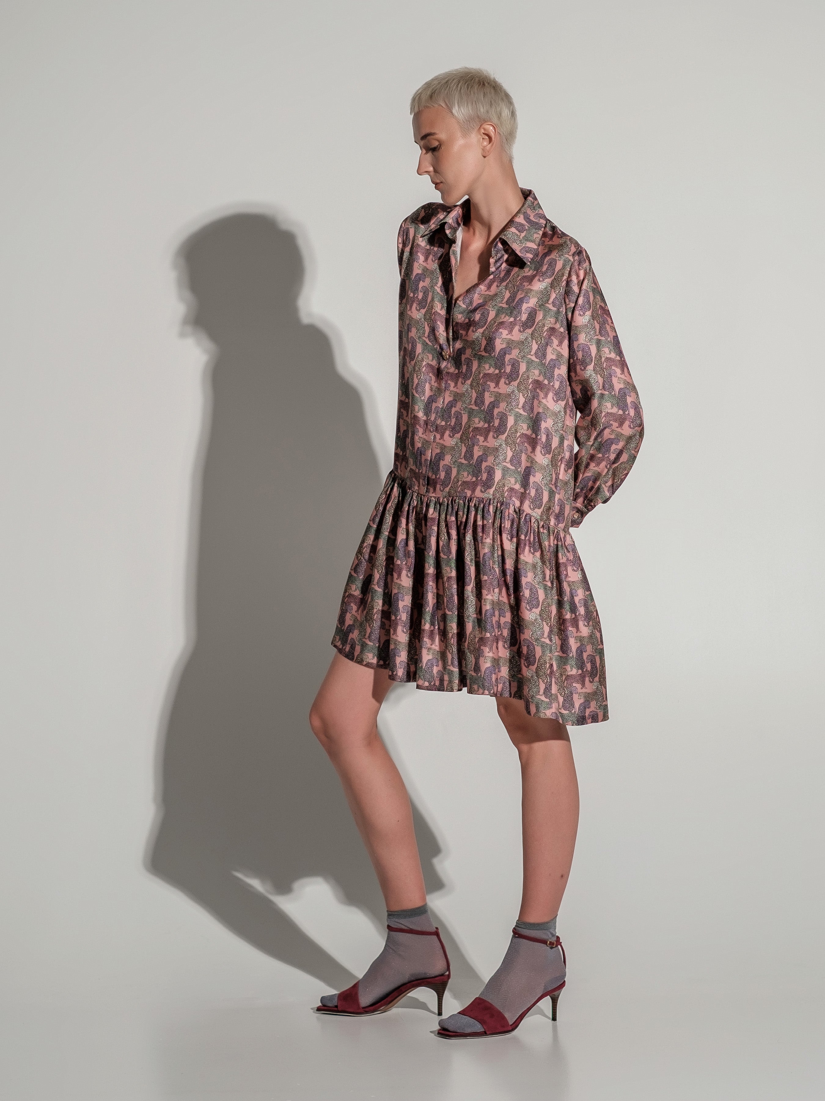 Leo pink silk dress