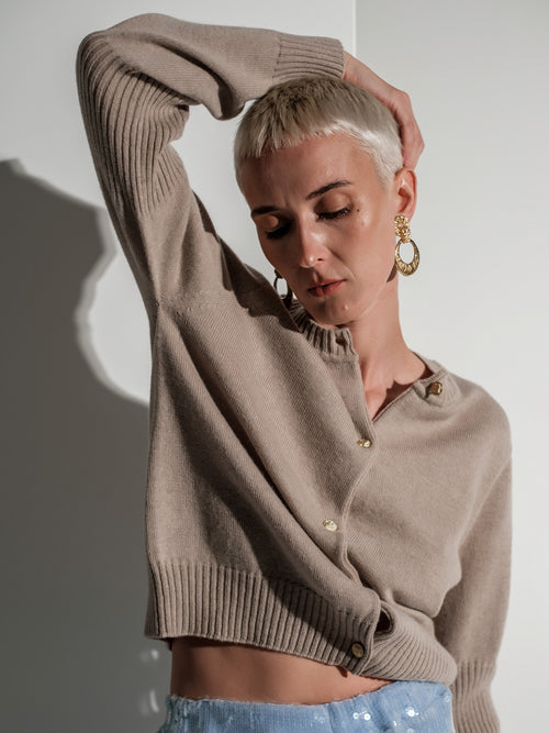 Cashmere beige cardigan