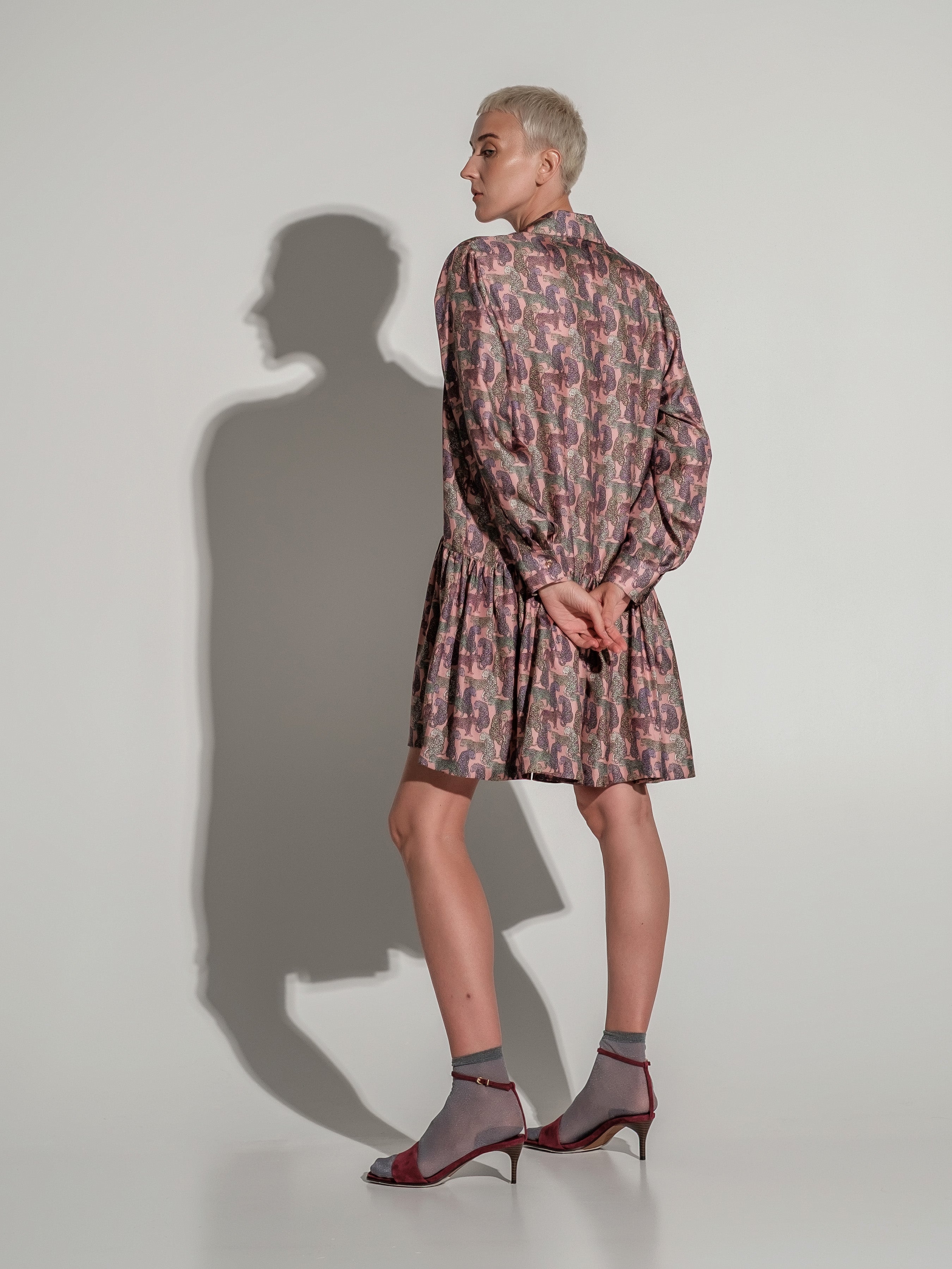 Leo pink silk dress