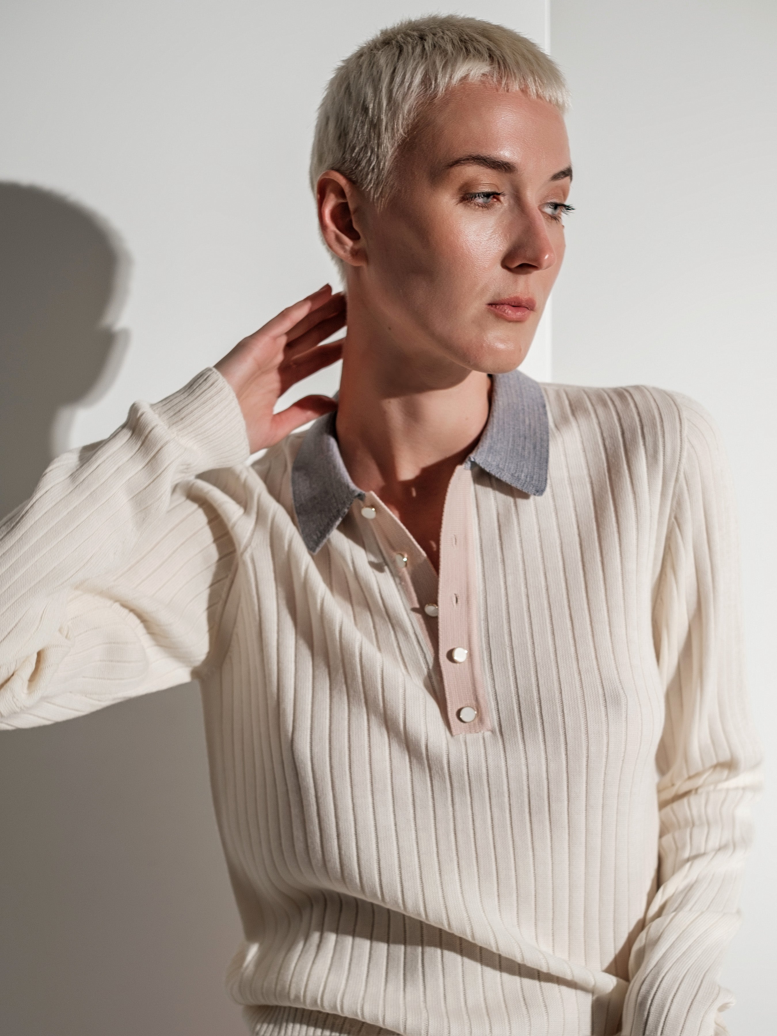 Pearl polo sweater