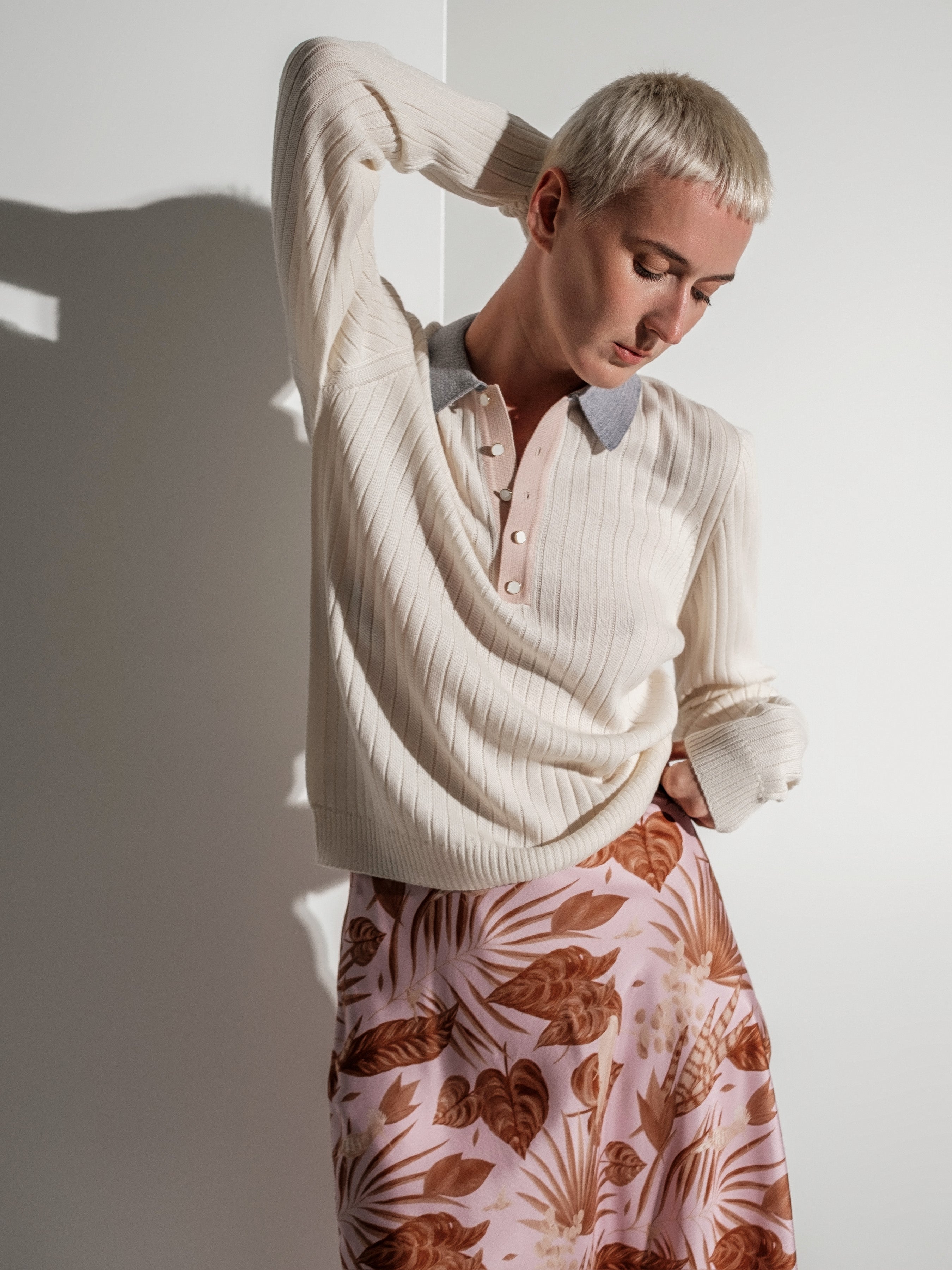Pearl polo sweater