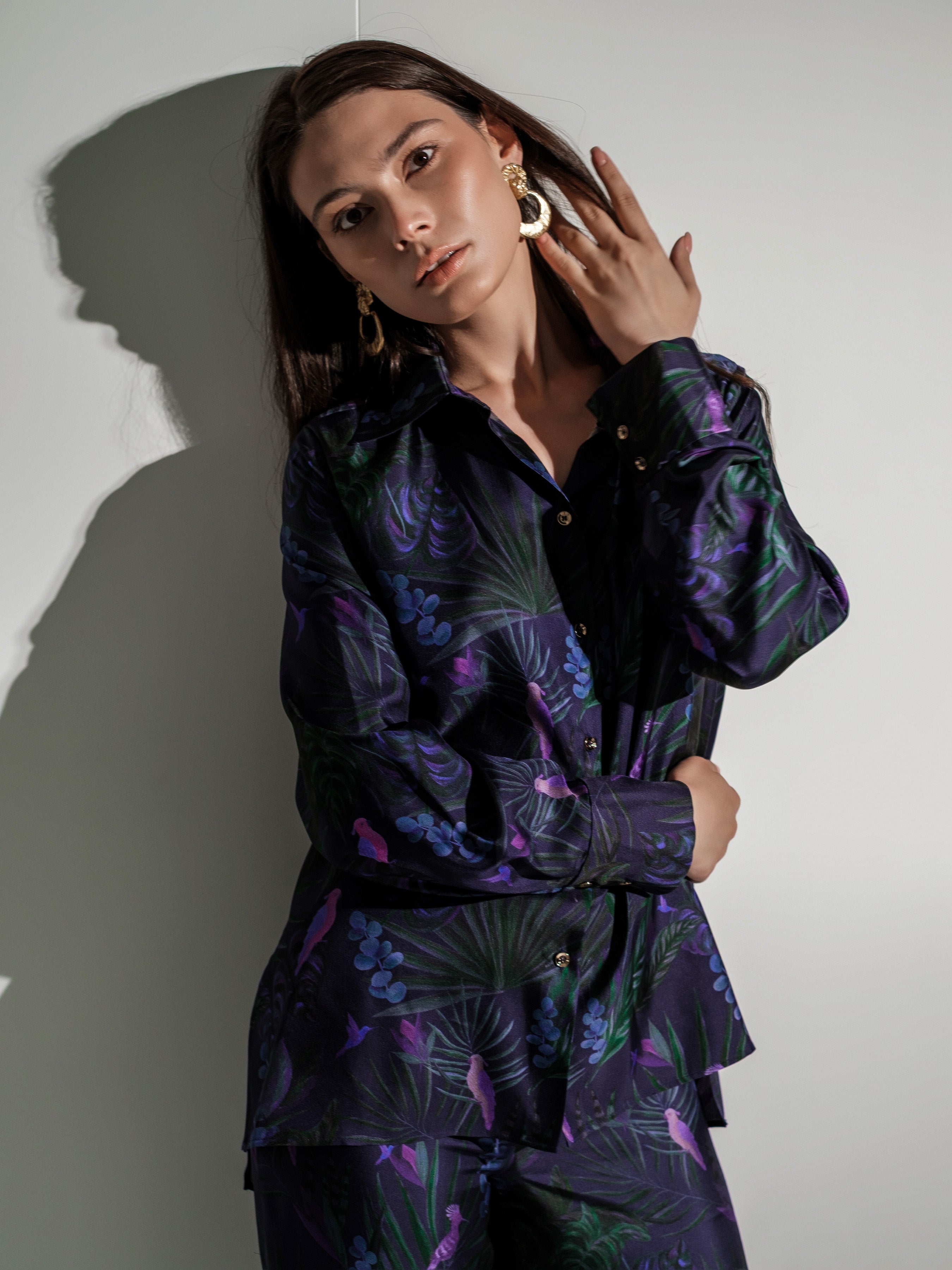 Tropical violet shirt
