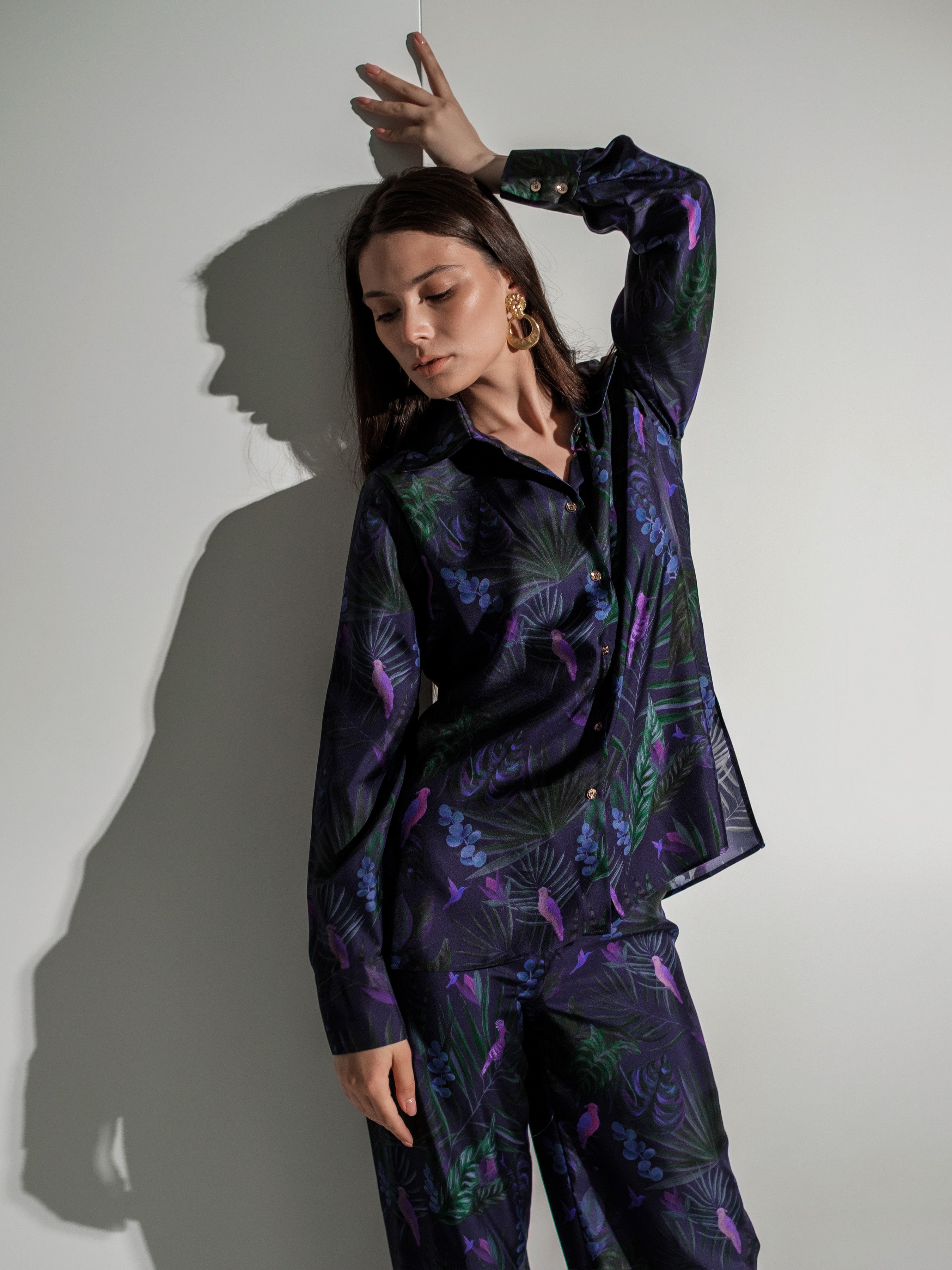 Tropical violet shirt