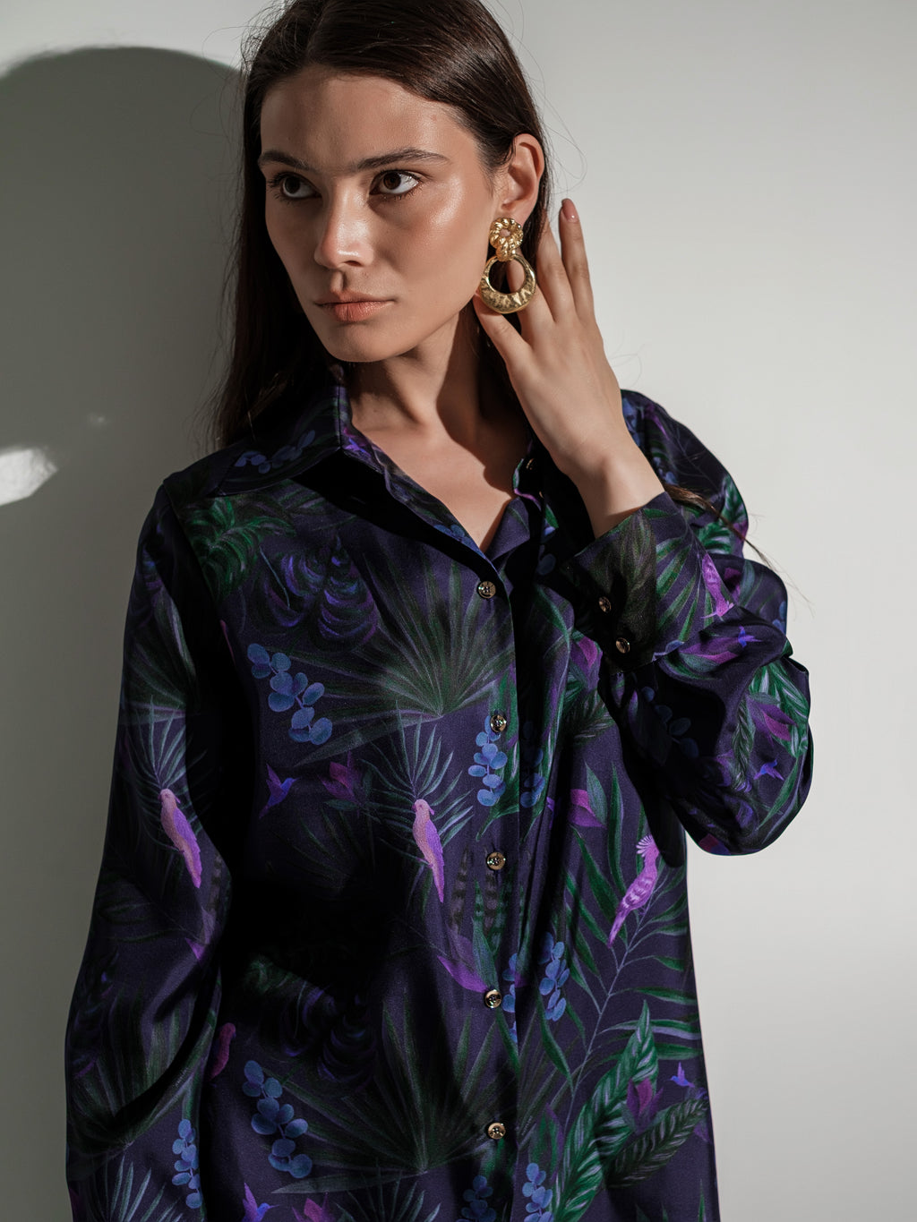 Tropical violet shirt