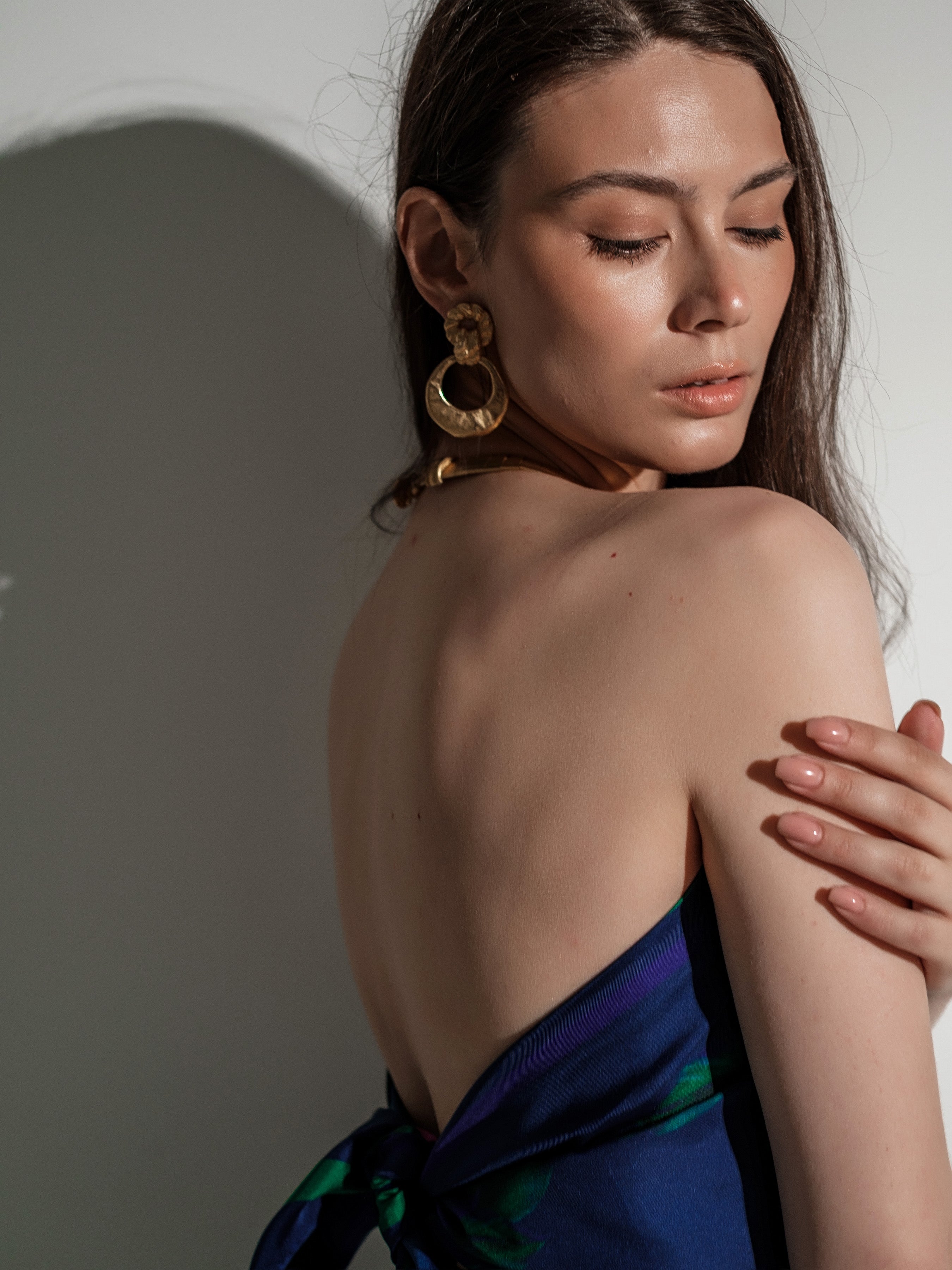 Jungle birds silk scarf