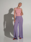 Floral Silk Wide-Leg Trousers