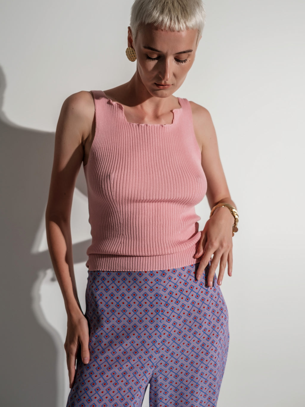 Floral Silk Wide-Leg Trousers