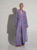 Geometric-Print Silk Kimono Maxi Dress