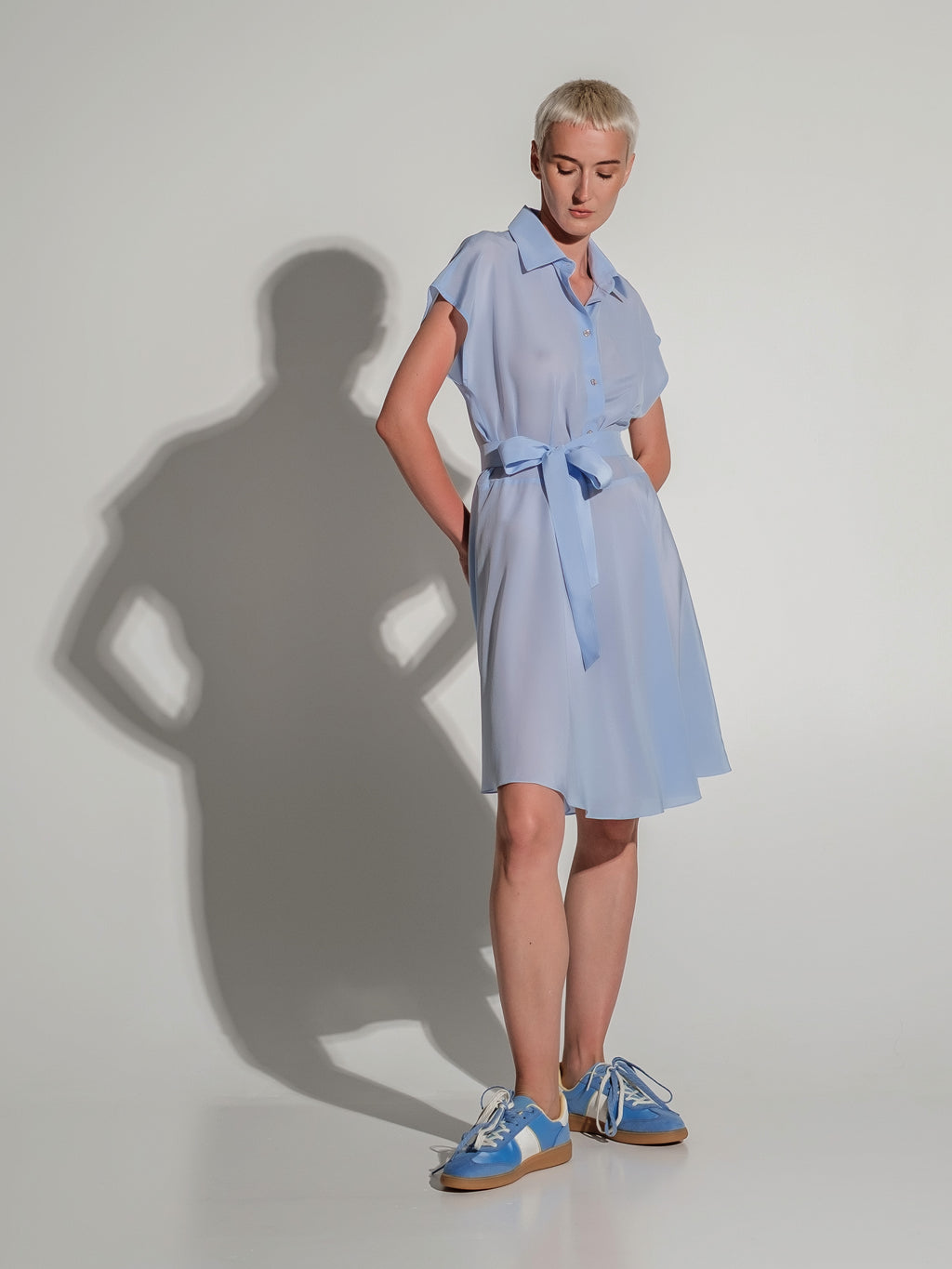 Shirt silk dress