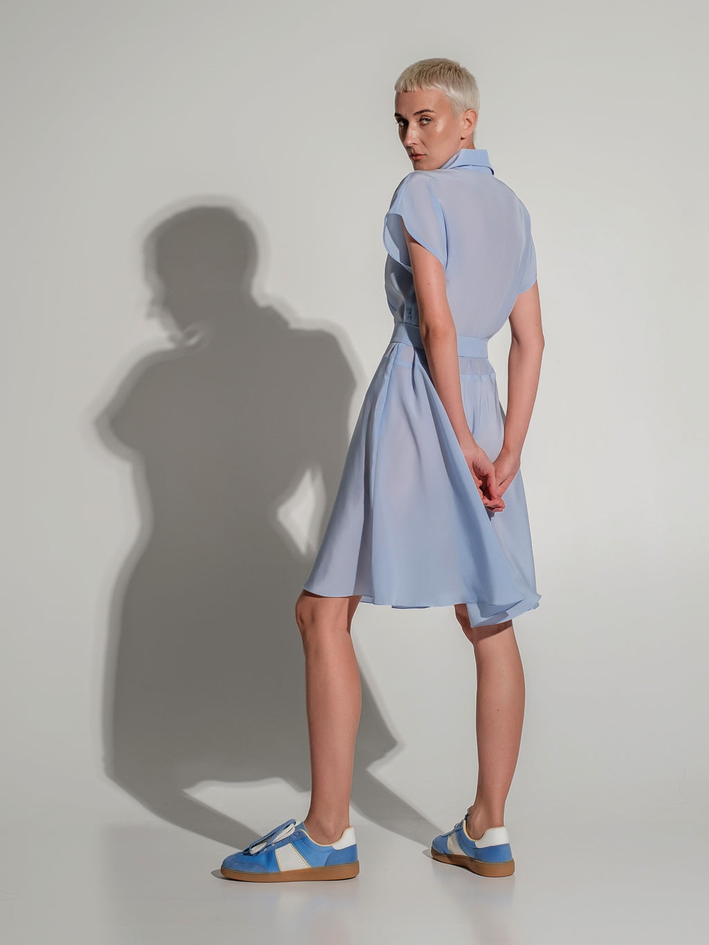 Shirt silk dress